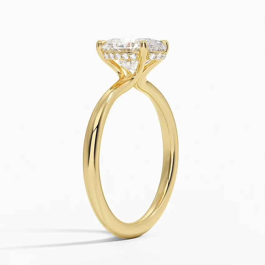 Freesia Hidden Halo Diamond Engagement Ring